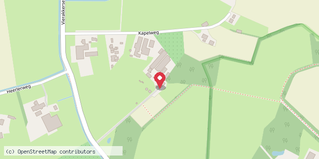 Een kaart met de locatie van Minibieb Den4Akker