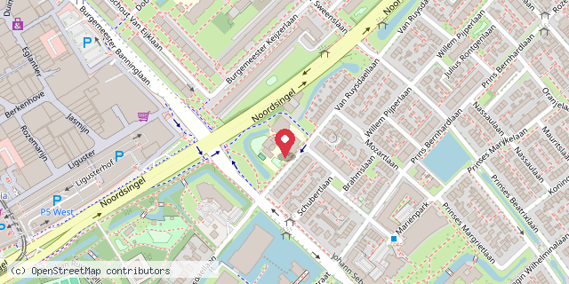 Een kaart met de locatie van Minibieb Groen Schoolplein Maria Bernadette
