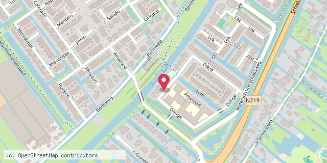 Een kaart met de locatie van Minibieb Hartje van Heidi