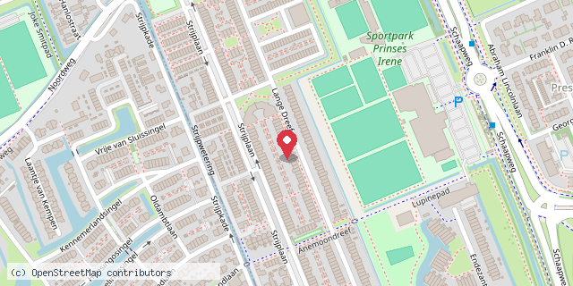 Een kaart met de locatie van Minibieb Hieper-de-Bieb
