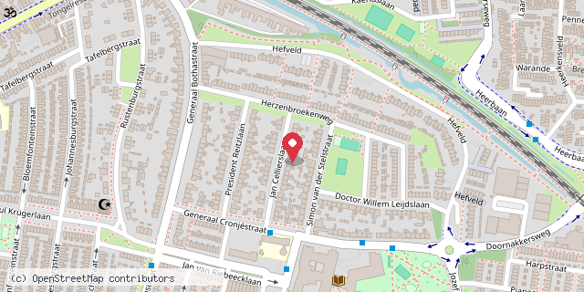 Een kaart met de locatie van Minibieb Jan Cellierslaan in Eindhoven