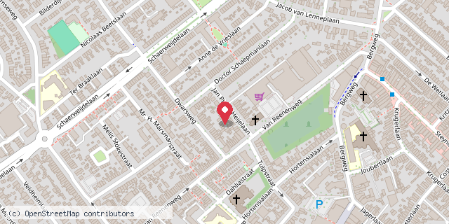 Een kaart met de locatie van Minibieb Jan Pieter Heijelaan