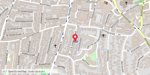Een kaart met de locatie van Minibieb JHB Koekkoekstraat