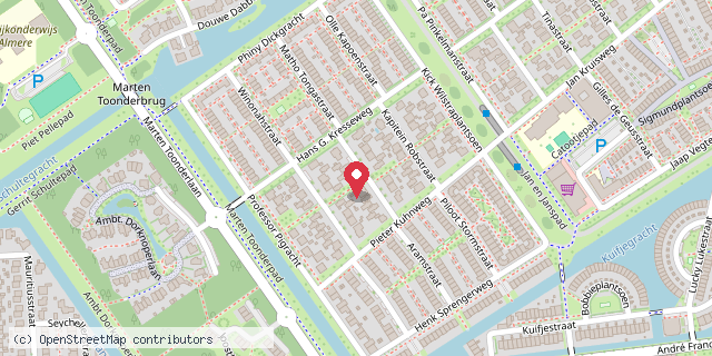 Een kaart met de locatie van Minibieb Leesvuur