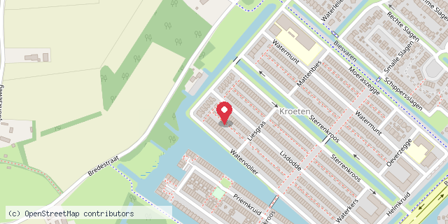 Een kaart met de locatie van Minibieb Lisdodde