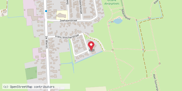 Een kaart met de locatie van Minibieb Lutjegast