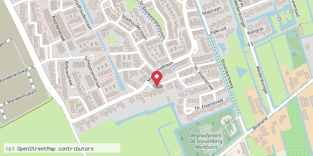 Een kaart met de locatie van Minibieb Maarschalklaan
