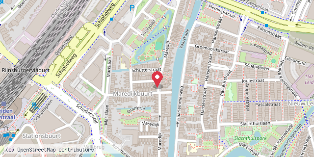 Een kaart met de locatie van Minibieb Maredijk