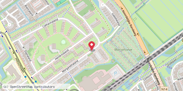 Een kaart met de locatie van Minibieb Mariahoeve