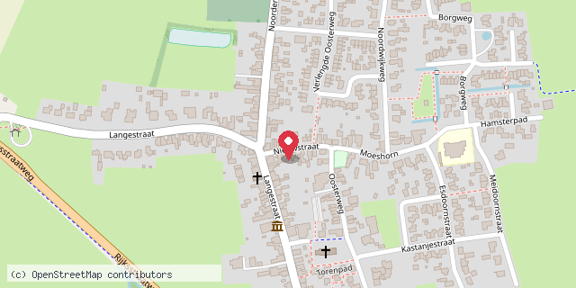 Een kaart met de locatie van Minibieb Meulenhoff