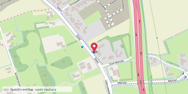 Een kaart met de locatie van Minibieb Nistelrode