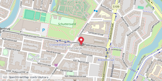 Een kaart met de locatie van Minibieb Ontdekhoek Rotterdam