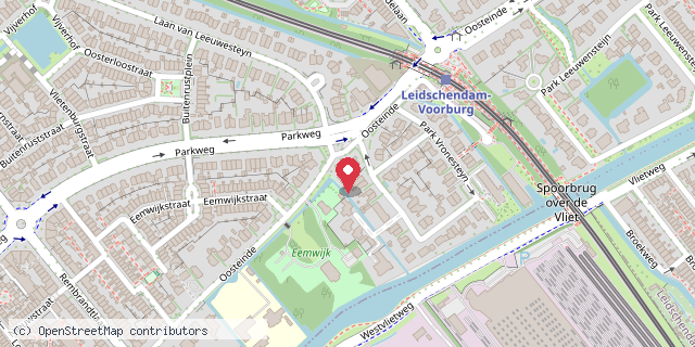 Een kaart met de locatie van Minibieb Oosteinde 126
