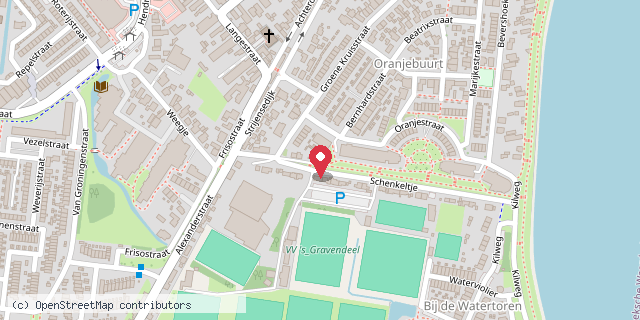 Een kaart met de locatie van Minibieb s-gravendeel