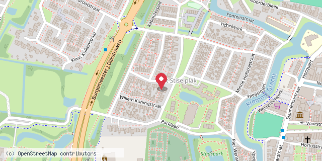 Een kaart met de locatie van Minibieb Stiselplak