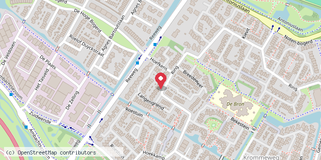 Een kaart met de locatie van Minibieb TBG