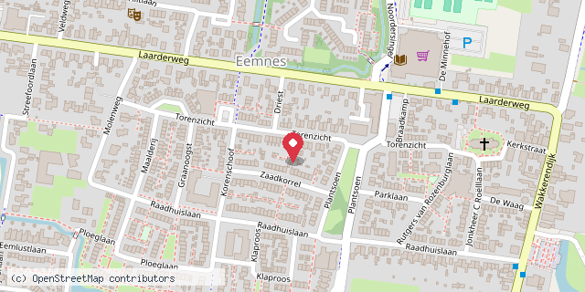 Een kaart met de locatie van Minibieb Torenzicht