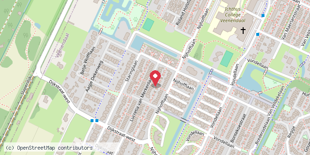 Een kaart met de locatie van Minibieb Treize
