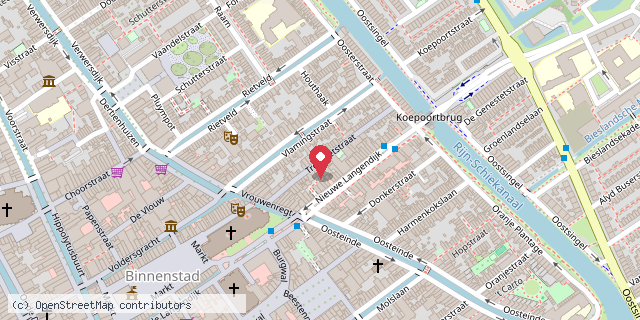 Een kaart met de locatie van minibieb trompetstraat