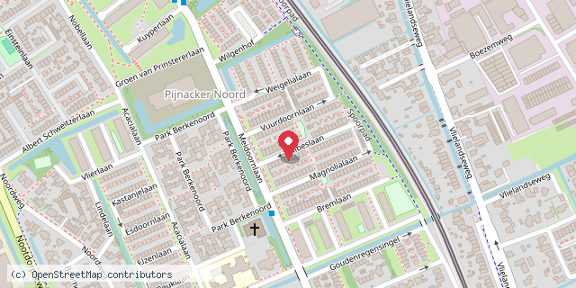 Een kaart met de locatie van Minibieb van ribeslaan 15