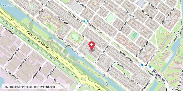 Een kaart met de locatie van Minibieb Vegastraat Amsterdam