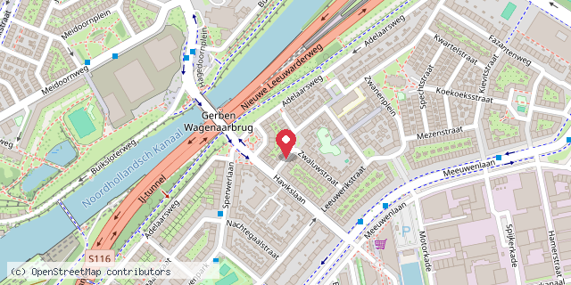 Een kaart met de locatie van Minibieb Vogelbuurt Amsterdam