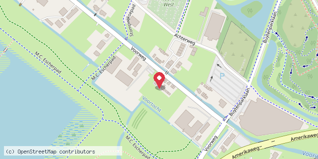 Een kaart met de locatie van Minibieb Voorweg Zoetermeer