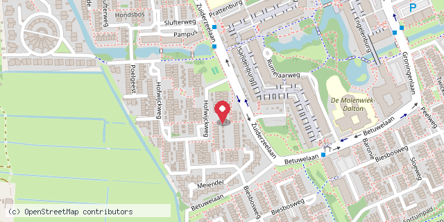 Een kaart met de locatie van Minibieb Vredenburg