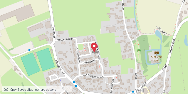 Een kaart met de locatie van Minibieb Well (Gld.)