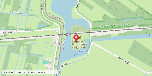 Een kaart met de locatie van Minibieb Werk aan het Spoor