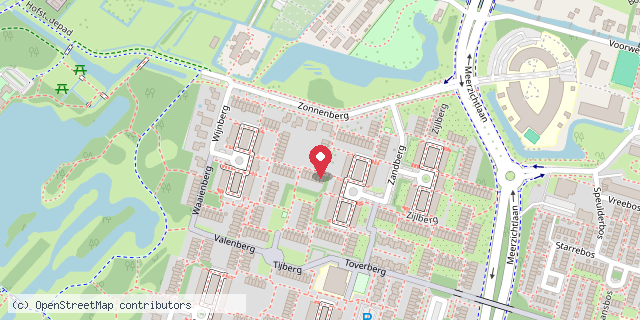 Een kaart met de locatie van Minibieb Wildenberg Zoetermeer