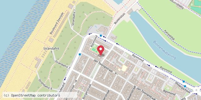 Een kaart met de locatie van Minibieb Zandgat