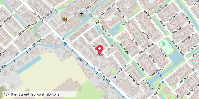 Een kaart met de locatie van Minibieb Zoekjeboekje