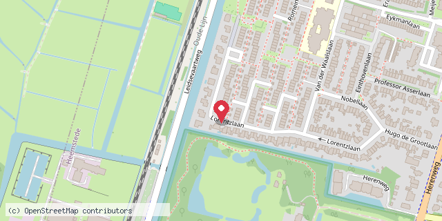Een kaart met de locatie van Minibieb-Heemstede