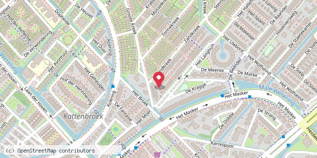 Een kaart met de locatie van Minibiebske