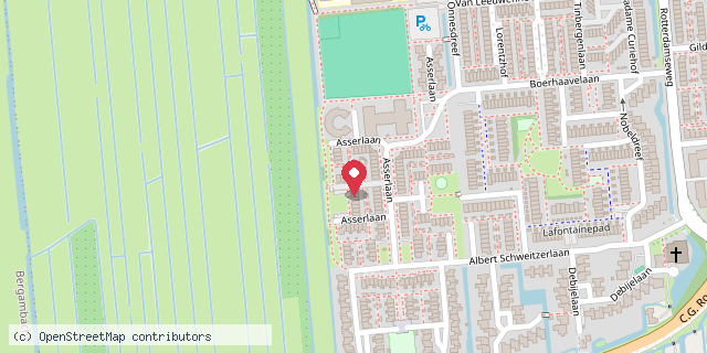 Een kaart met de locatie van Monique's Minibieb