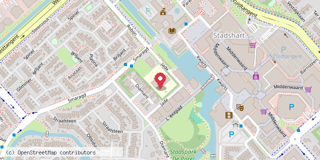 Een kaart met de locatie van Montessorischool Heerhugowaard