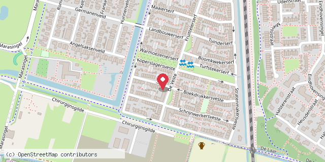 Een kaart met de locatie van Nicole
