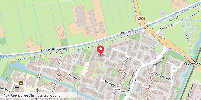 Een kaart met de locatie van Obrechtbieb