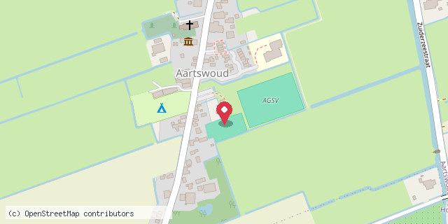 Een kaart met de locatie van OBS De Dubbele Punt