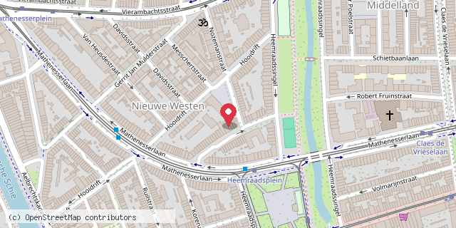 Een kaart met de locatie van OBS De Vierambacht