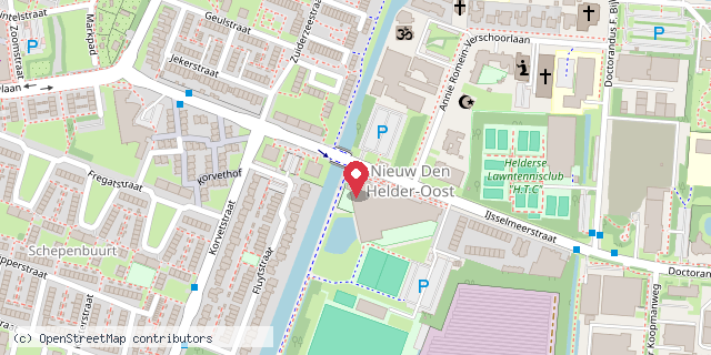 Een kaart met de locatie van OBS Duynvaerder