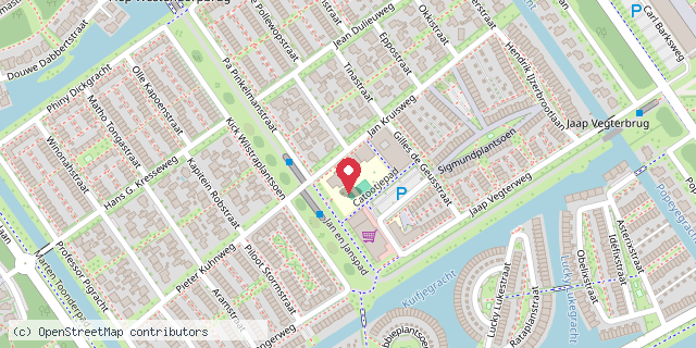 Een kaart met de locatie van obs het Avontuur