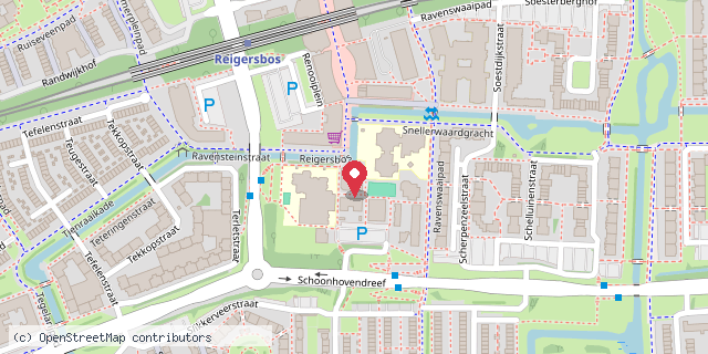 Een kaart met de locatie van Okt gaasperdam&driemond