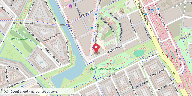Een kaart met de locatie van Onder de Bogen