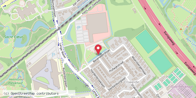 Een kaart met de locatie van Onderwijshuis