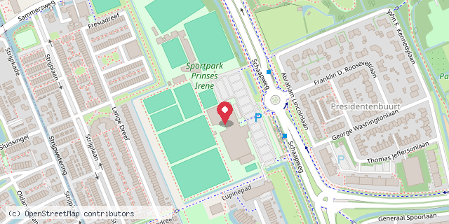 Een kaart met de locatie van Partou Schaapweg