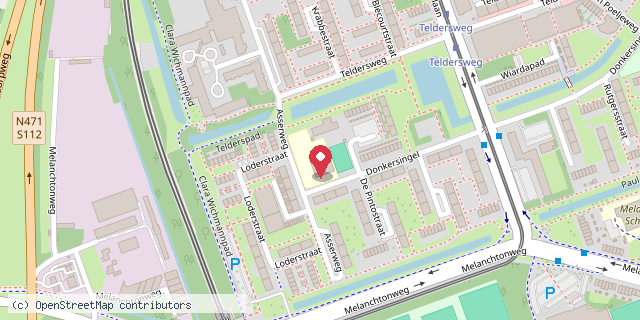 Een kaart met de locatie van Peuterschool de Stephanus
