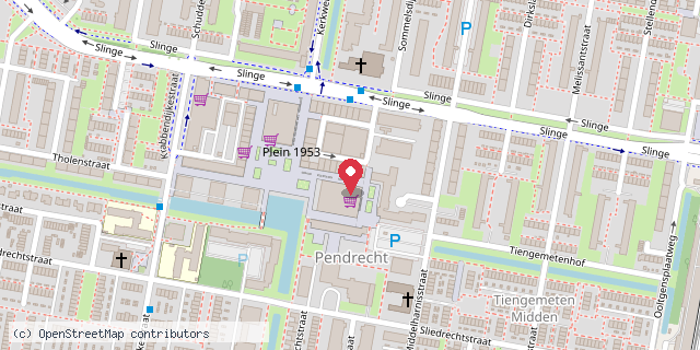 Een kaart met de locatie van PIT010Campus