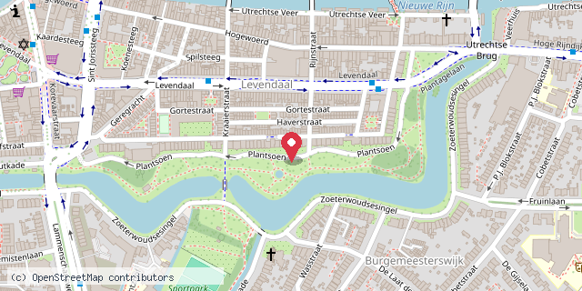 Een kaart met de locatie van Plantsoentheaterminibieb
